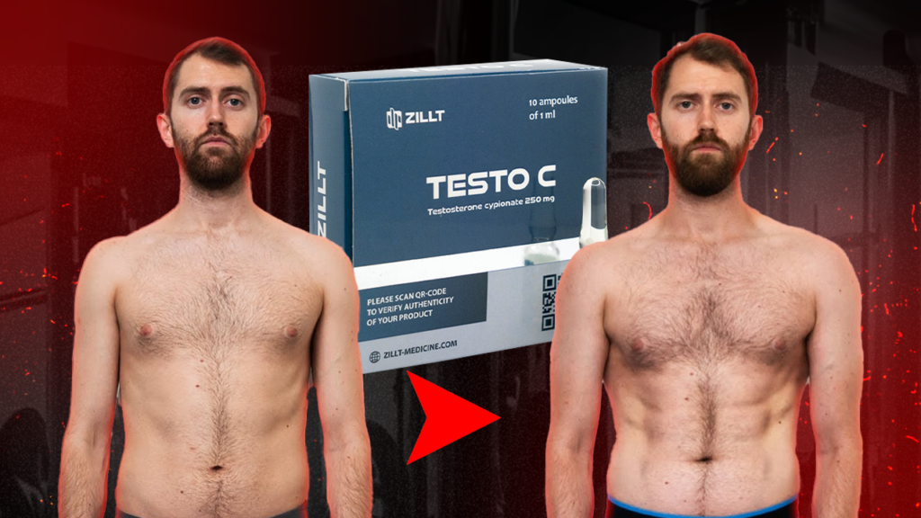 Wyniki cyklu z Testosterone Cypionate: przed i po