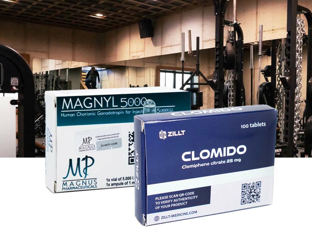 opakowania-clomid-i-hcg-ze-sprztem-sportowym-w-tle